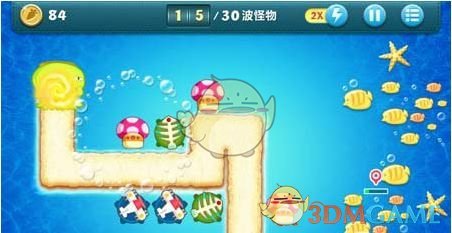 保卫萝卜1深海主题第3关金萝卜攻略(图3) 保卫萝卜1深海主题第3关金萝卜攻略(图3)